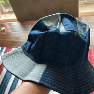 Blue Denim Wowen floopy hat NEW